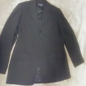 Anne Klein size 10 black pinstriped business blazr